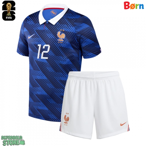 Frankrig Randal Kolo Muani #12 Replika Babytøj Hjemmebanesæt Børn VM 2026 Kortærmet (+ Korte bukser)